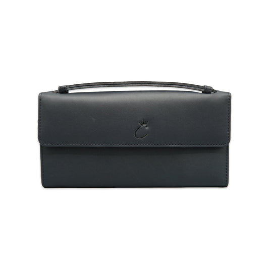 Stylish Leather Wallet - BLACK Crazyskin