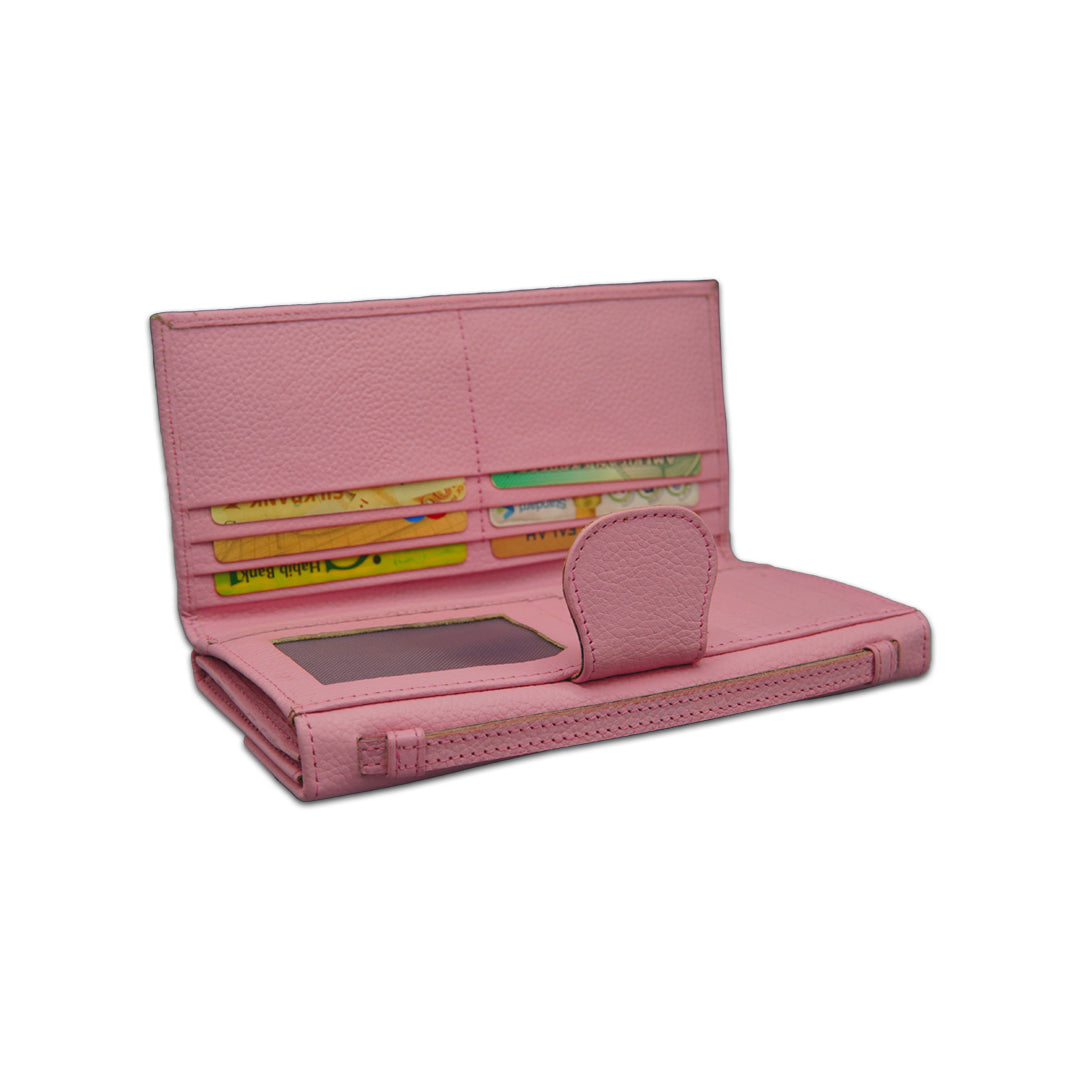 Stylish Leather Wallet - PINK Crazyskin